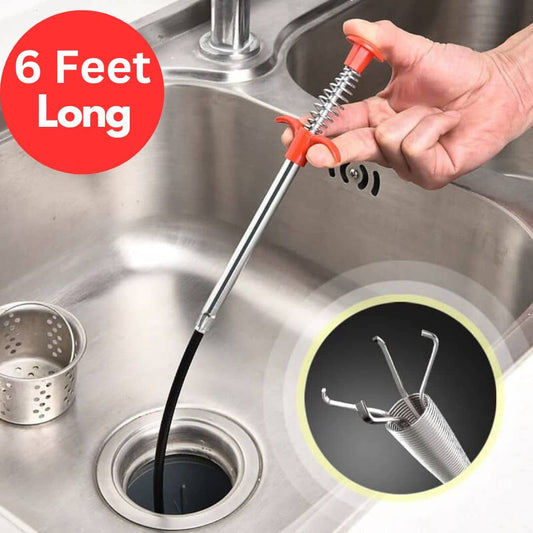 Multifunctional Stainless Steel Drain Cleaner - 6 Feet Long