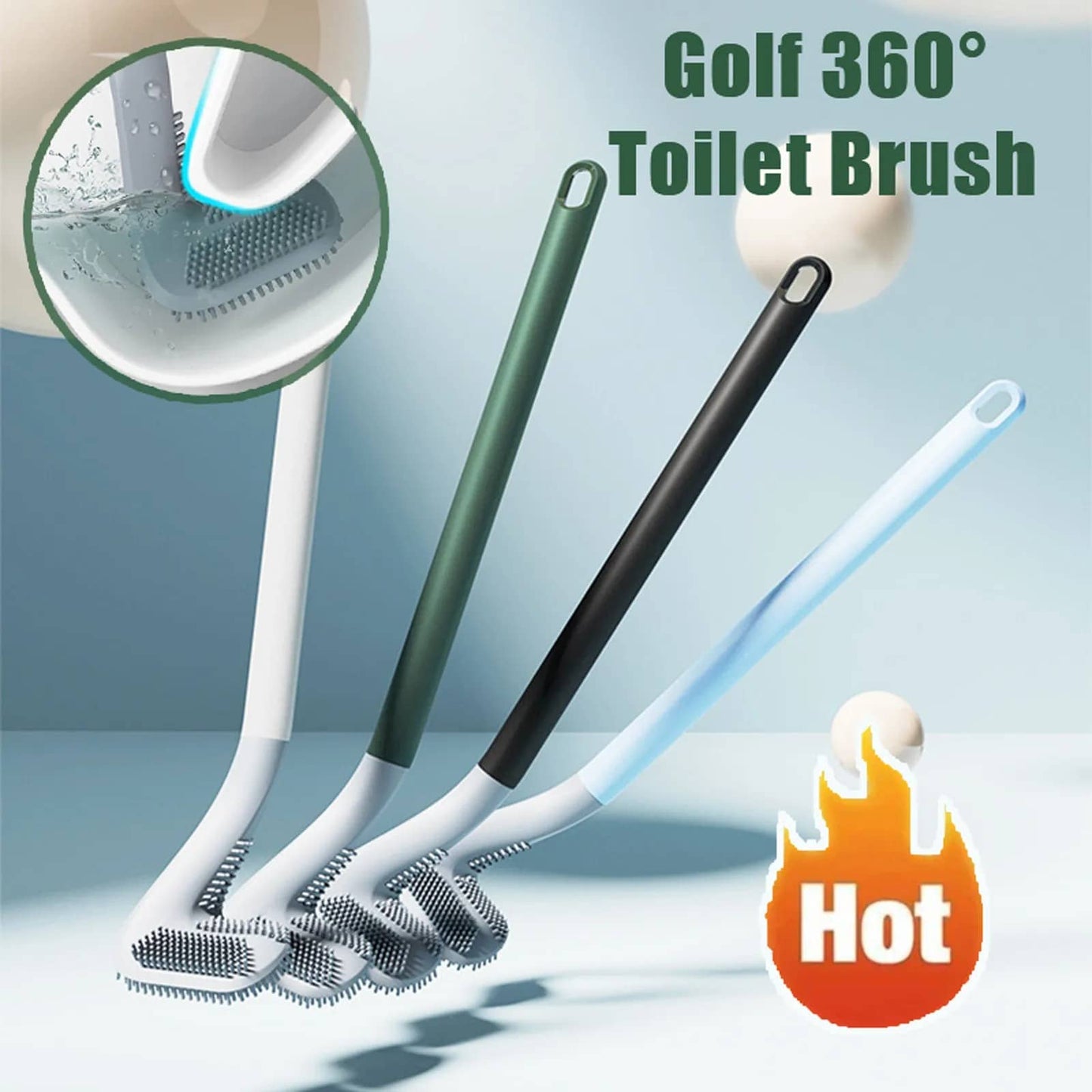 Golf Toilet Brush 360 Degree Cleaning - BUY 1 GET 1 FREE