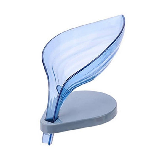 Plastic Self Draining Soap Holder, Decorative Drainage Soap Holder, No Drilling Required Leaf Shape Soap Dish Box Bar Soap Holder Soap Saver for Sponge, Brush, Soap